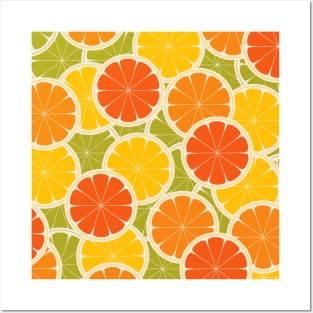 Orange, lemon and grapefruit Posters and Art